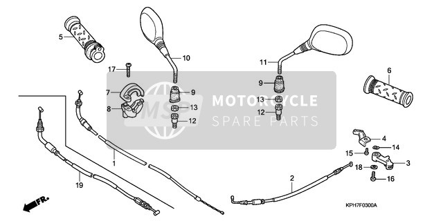 93500050100G, Screw, Pan, 5X10, Honda, 0